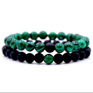 Two (2)Unisex Natural Stone Beaded Bracelets!$23 when bundles W/3 or more items!